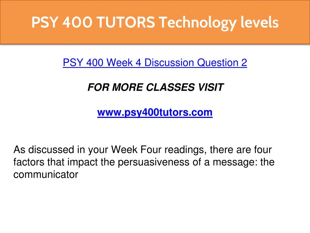 psy 400 week 4 psy 400 week 4
