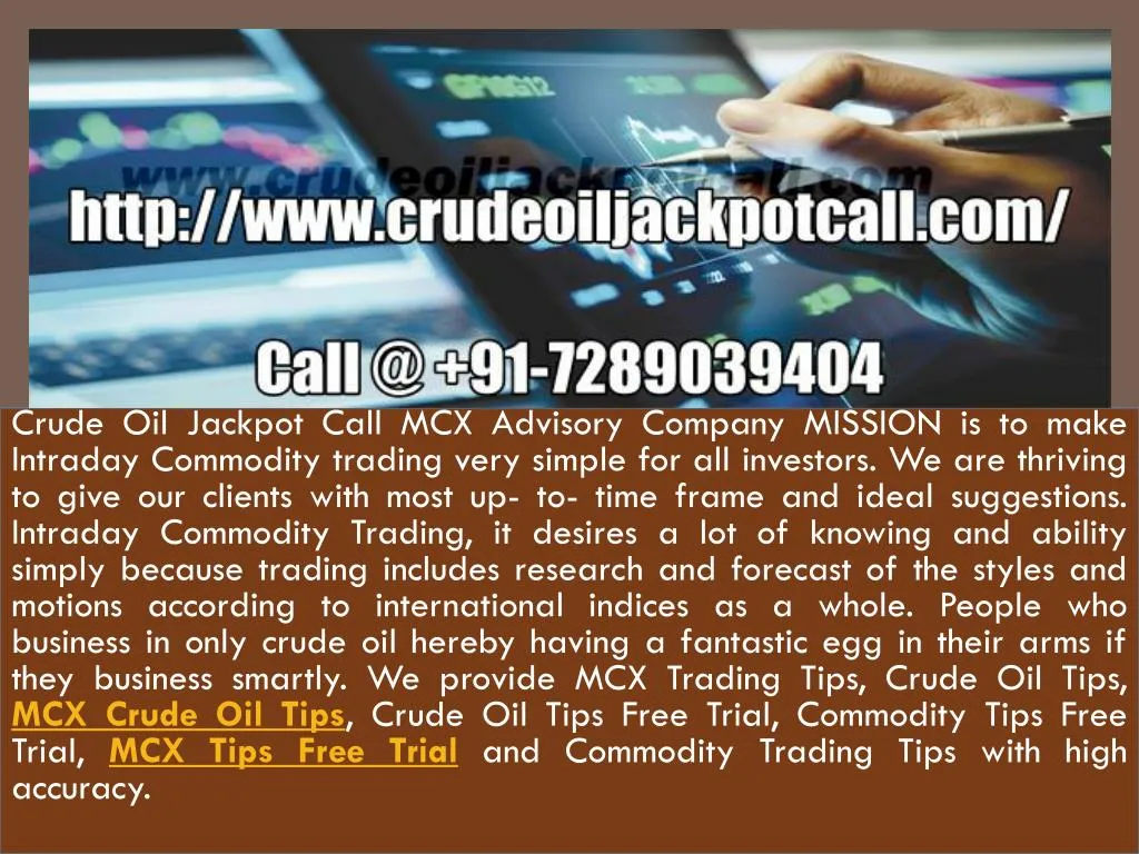 crude oil jackpot call mcx advisory company n.