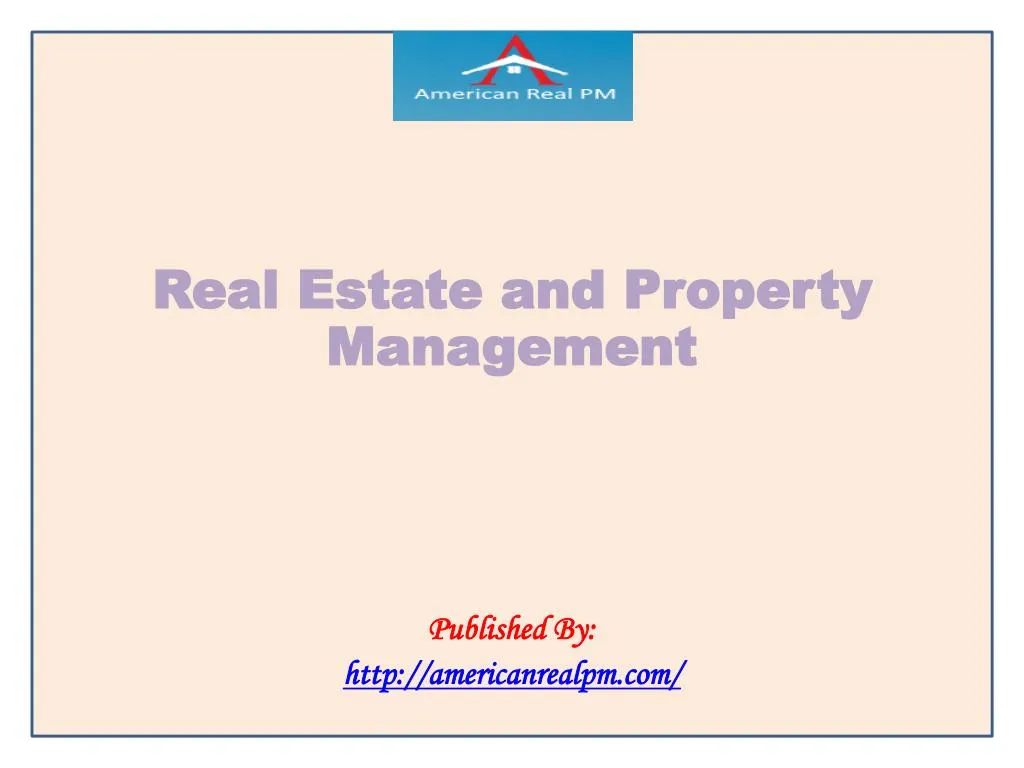 PPT - Real Estate and Property Management PowerPoint Presentation, free ...