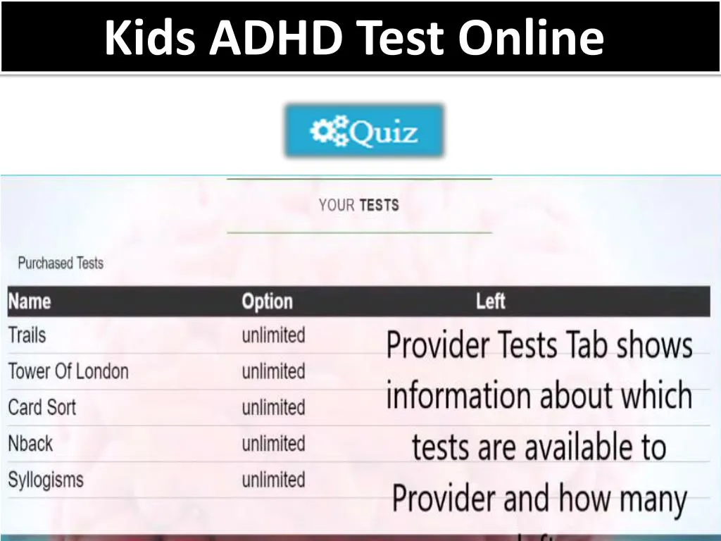 adhd quiz for kids