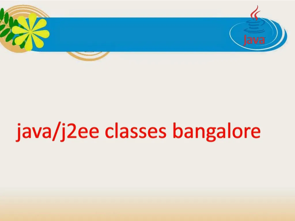 PPT - Java/j2ee Classes Bangalore PowerPoint Presentation, Free ...