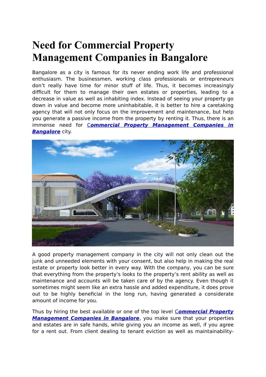 need for commercial property management companies n.
