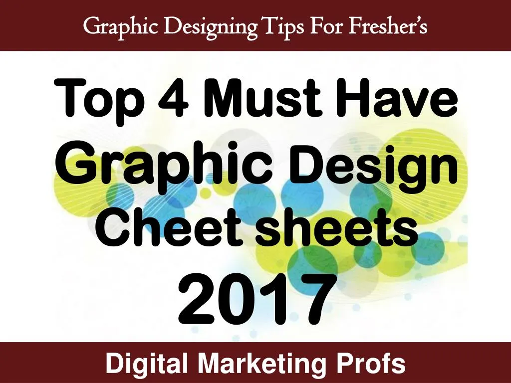 graphic designing tips for fresher s n.