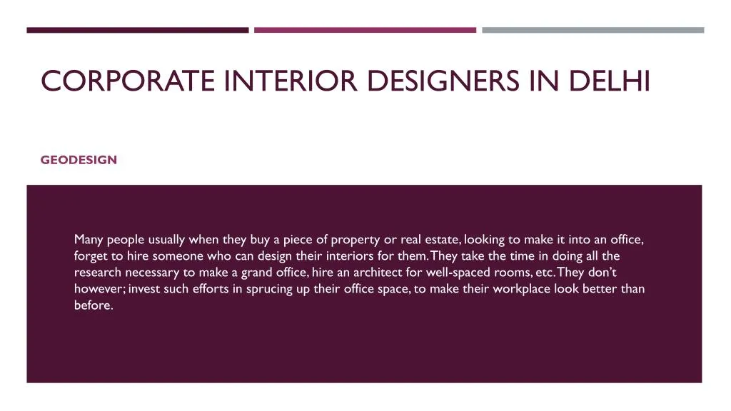 corporate interior designers in delhi n.
