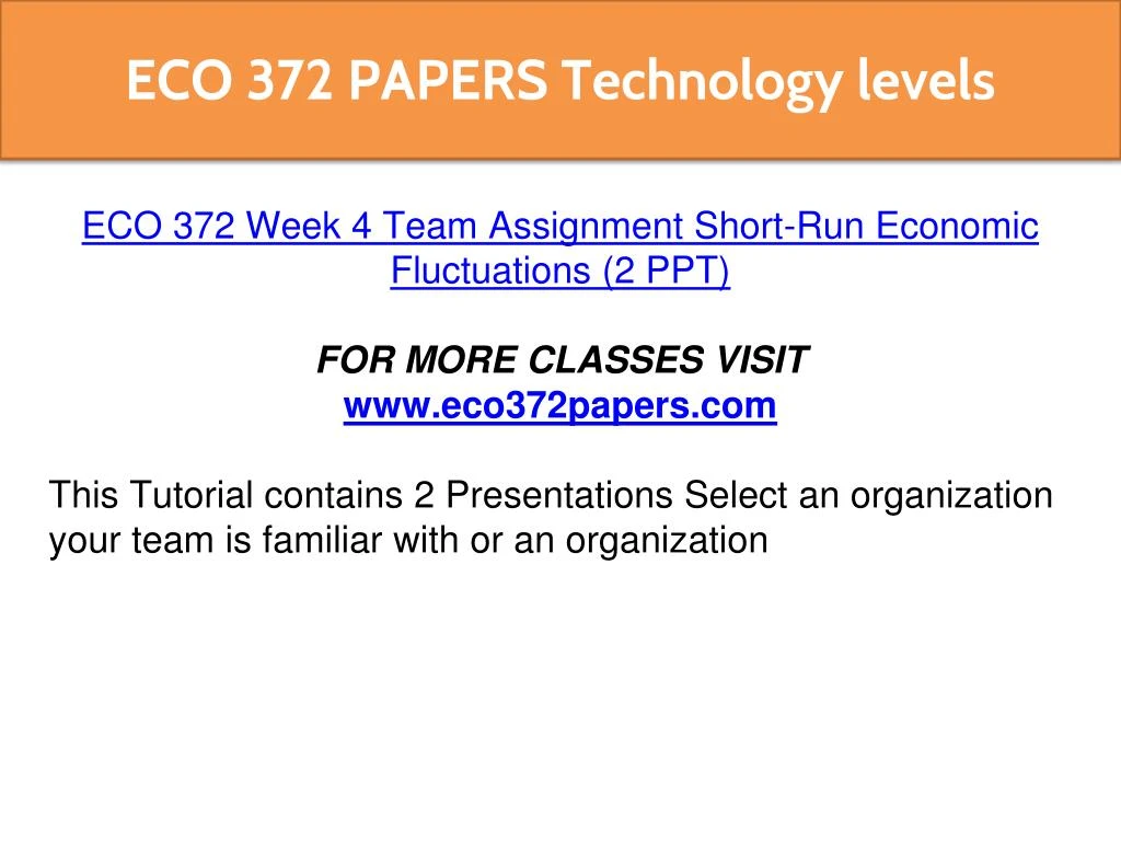 eco 372 class Eco 372 week 1-5 all class work search for: essaytopnotchwriters top-notch essay writers may 11 eco 372 week 1-5 all class work eco 372 week 1-5 all class. eco 372 class Eco 372 week 1-5 all class work search for: essaytopnotchwriters top-notch essay writers may 11 eco 372 week 1-5 all class work eco 372 week 1-5 all class.