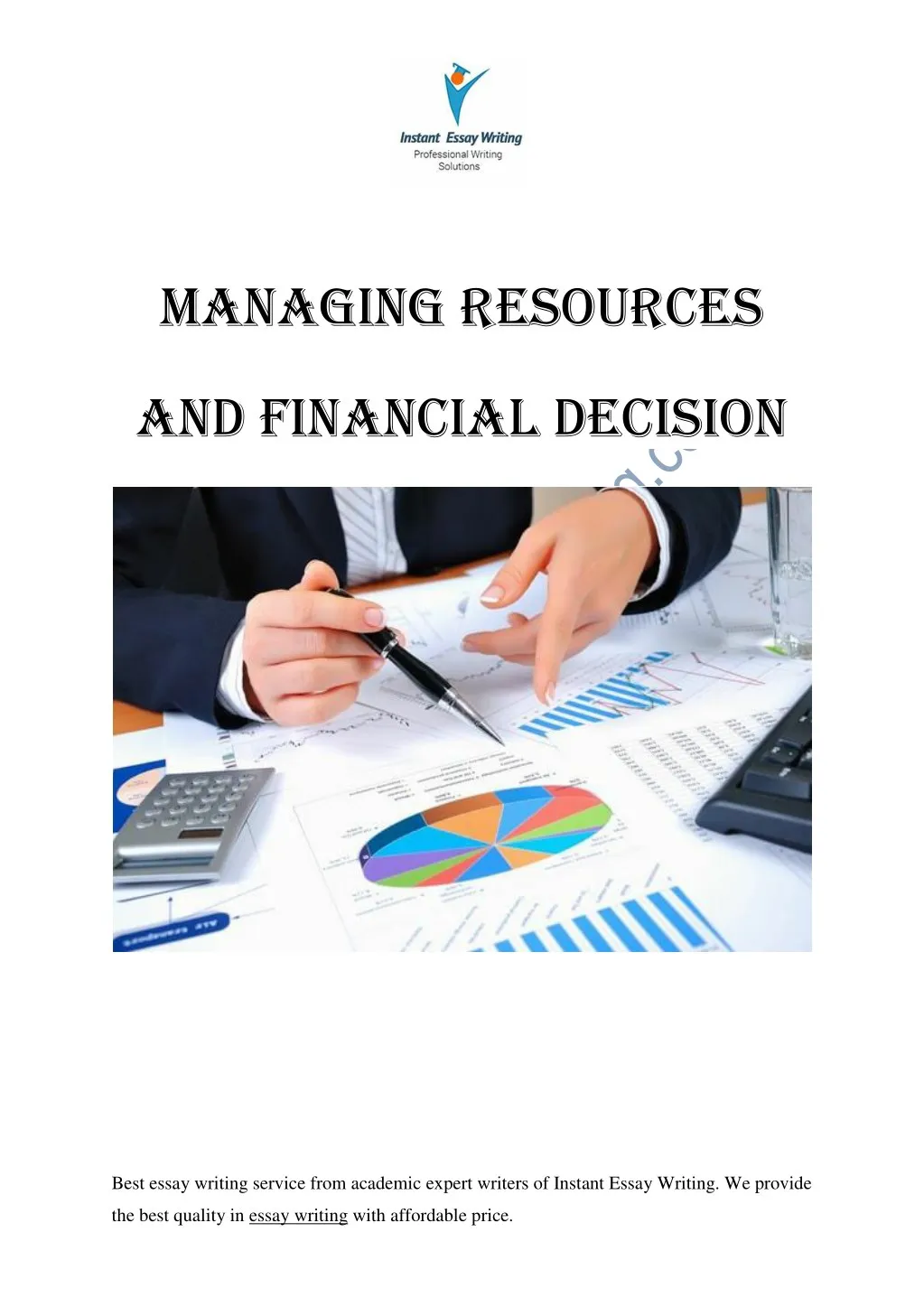 PPT - Managing Resources And Financial Decision In Organization ...
