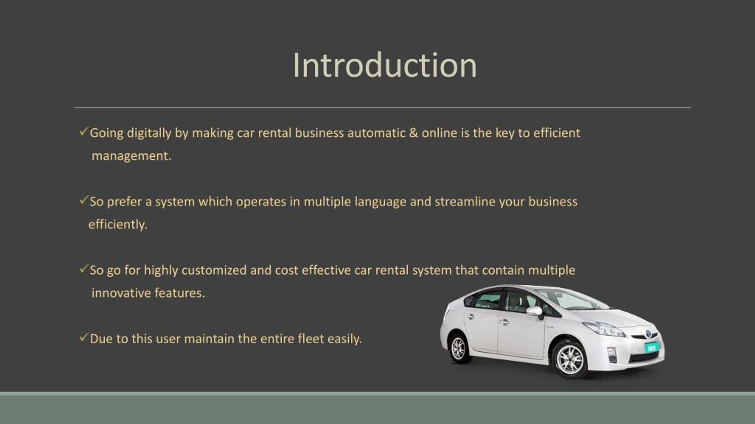 car rental project presentation ppt free download