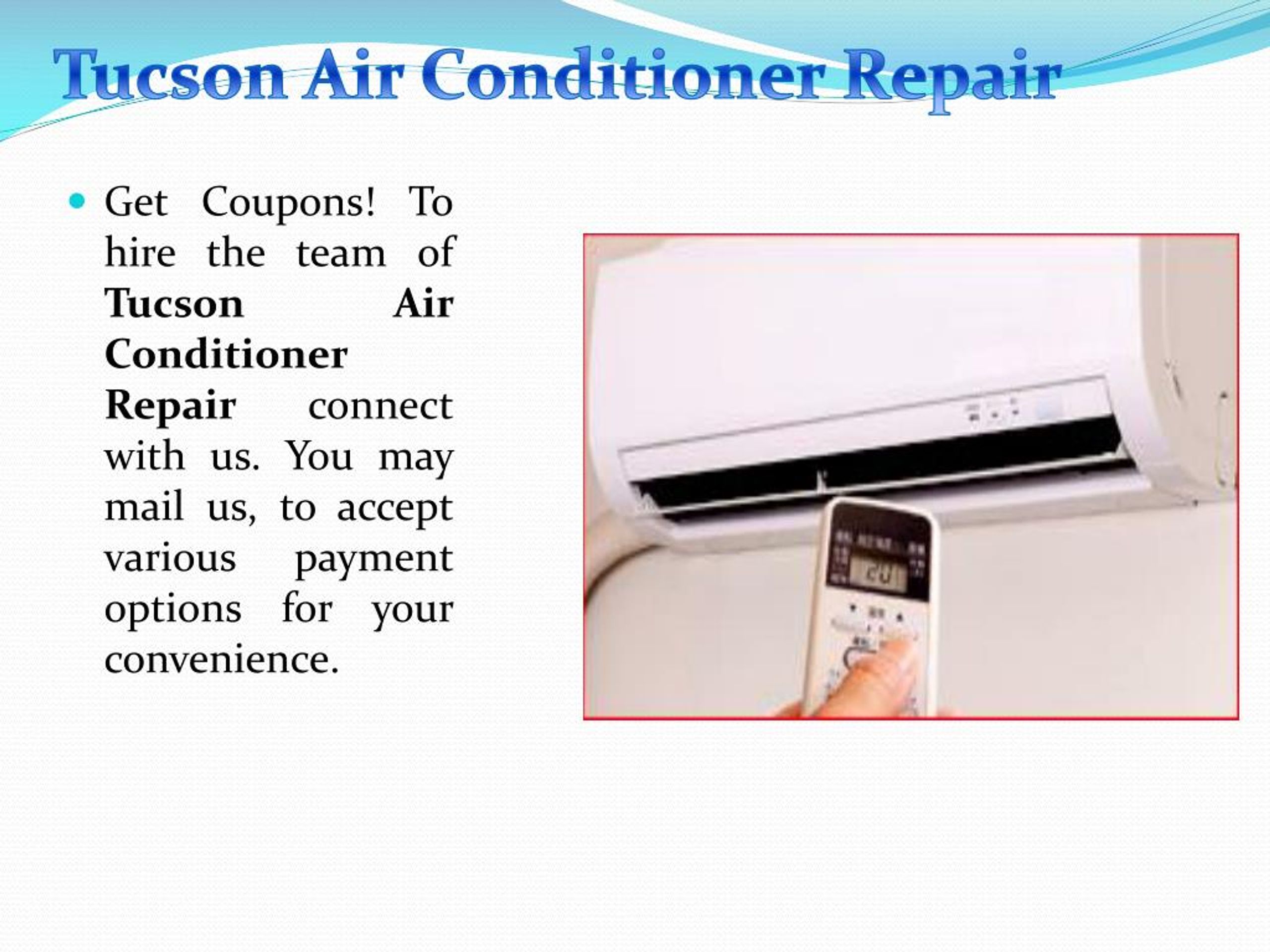 PPT Tucson Air Conditioner Repair PowerPoint Presentation, free