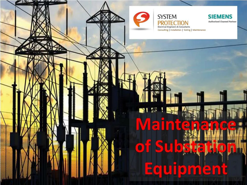 Operation & Maintenance of Substation Ppt 