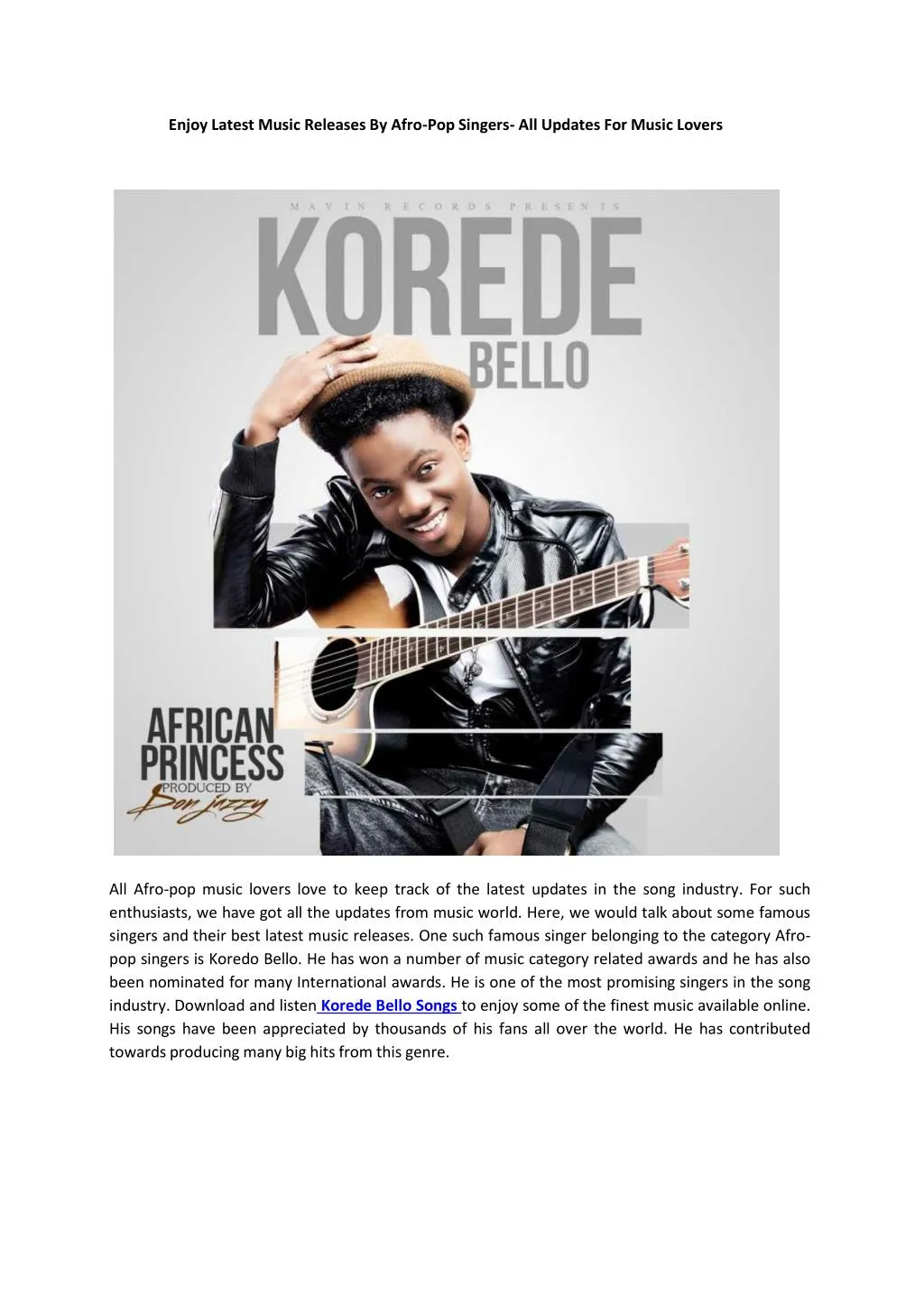 latest afro music download