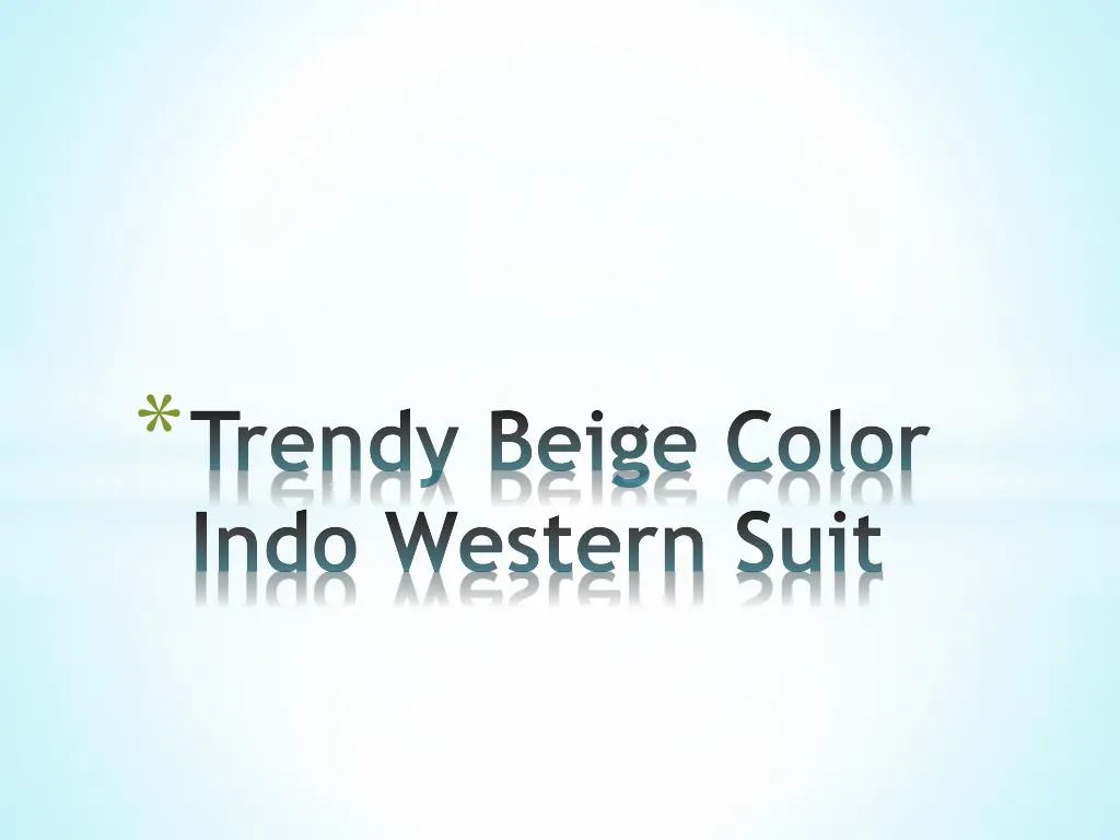 trendy beige color indo western suit n.