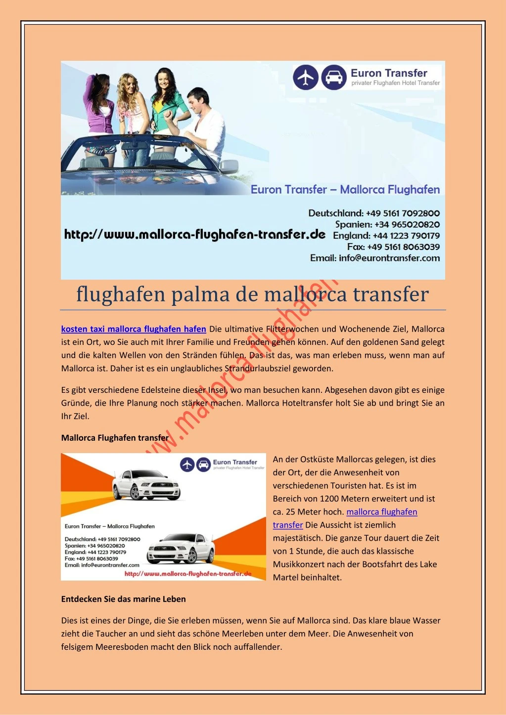 PPT flughafen palma de mallorca transfer