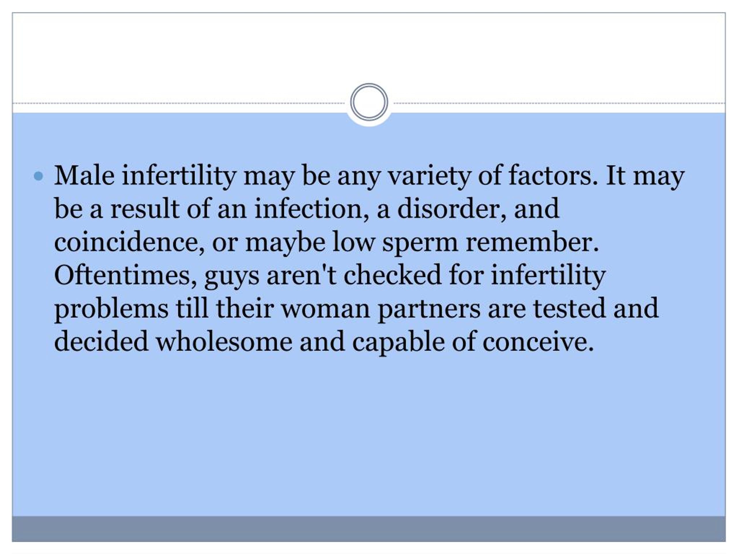 Ppt Causes Of Infertility In Men Powerpoint Presentation Free