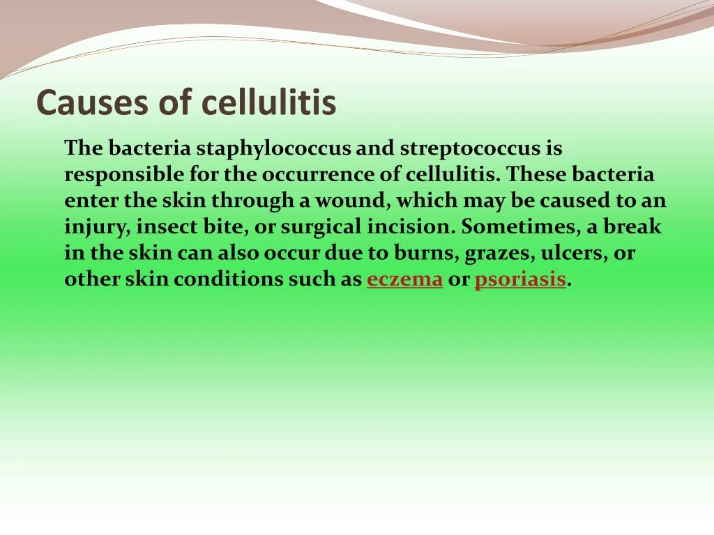 Ppt Cellulitis Symptoms Causes Diagnosis Treatment Prevention