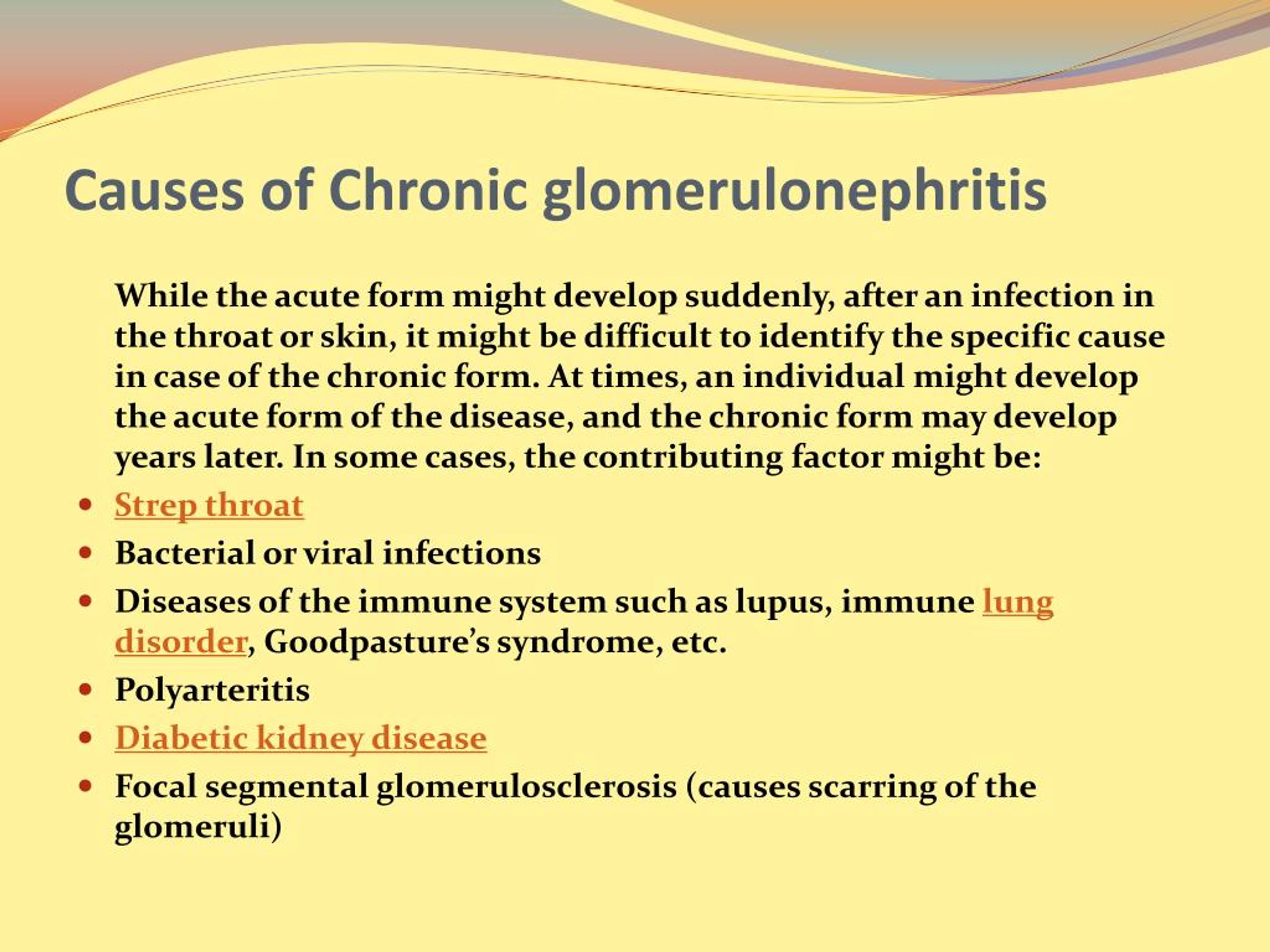 Ppt Chronic Glomerulonephritis Symptoms Causes And Treatment Powerpoint Presentation Id 0187