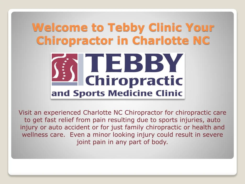 ppt best chiropractic sports medicine clinic in charlotte nc