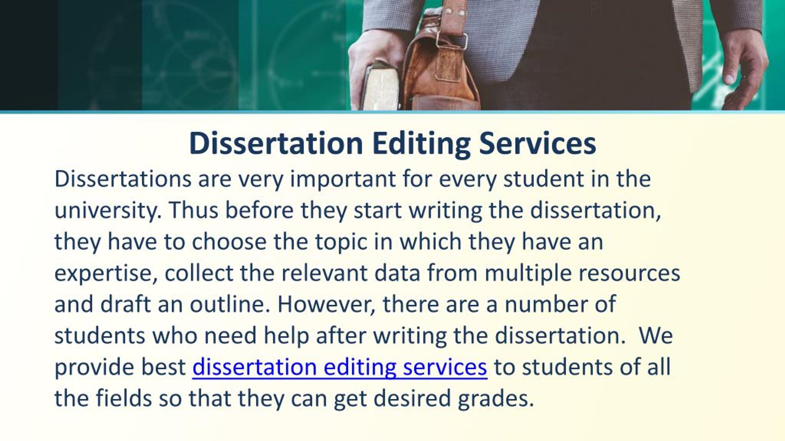 Help editing dissertation