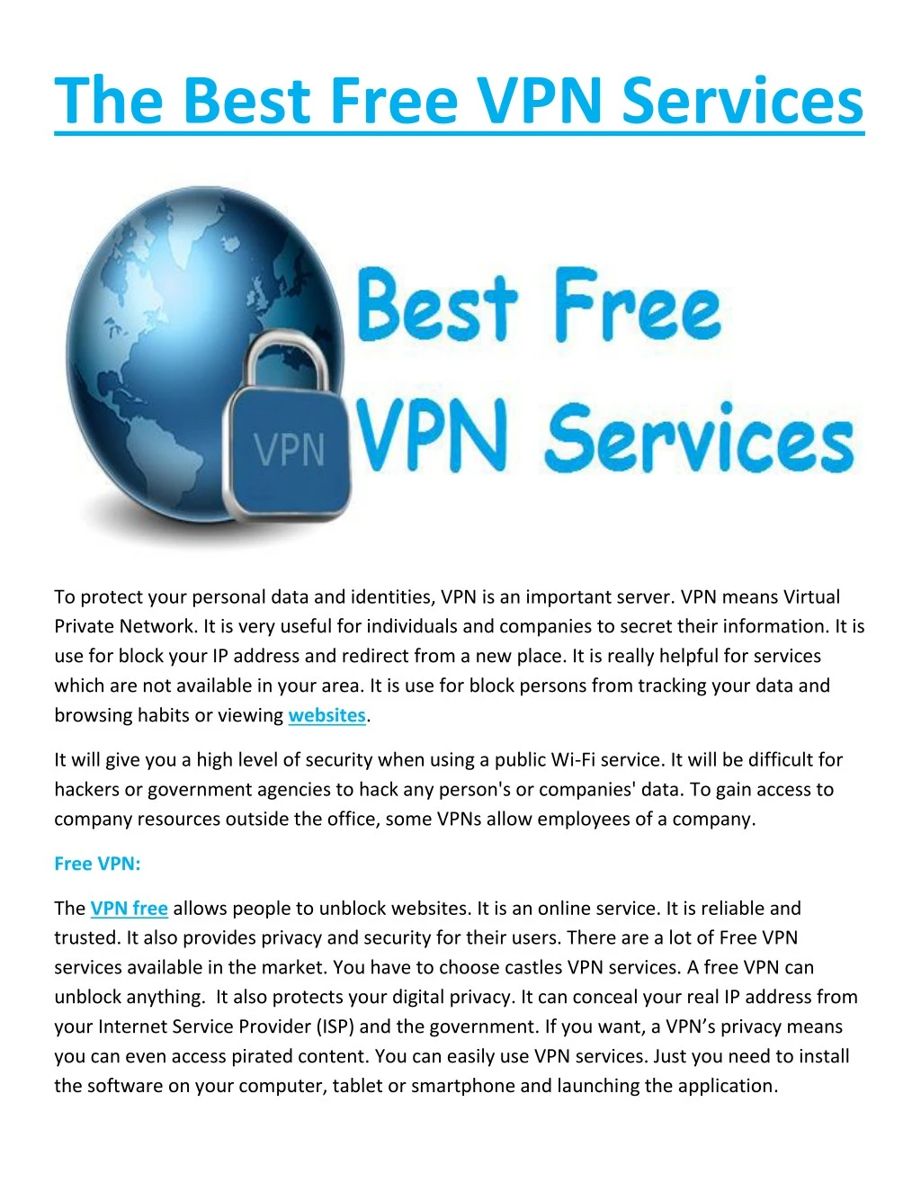 the best free vpn services n.