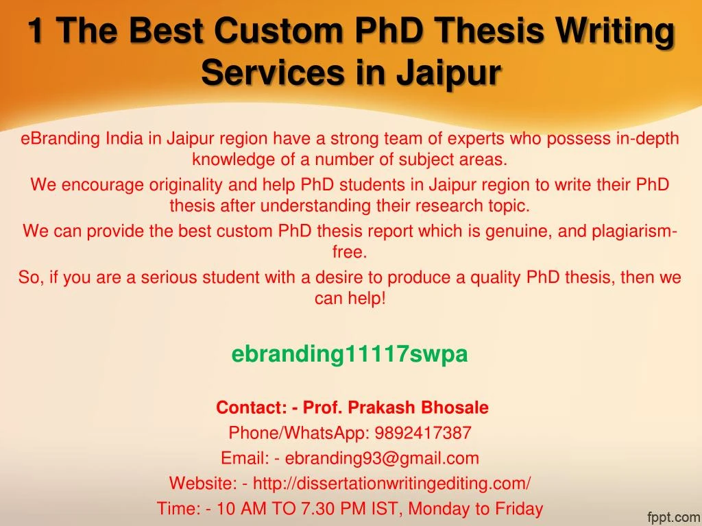 phd thesis writing services