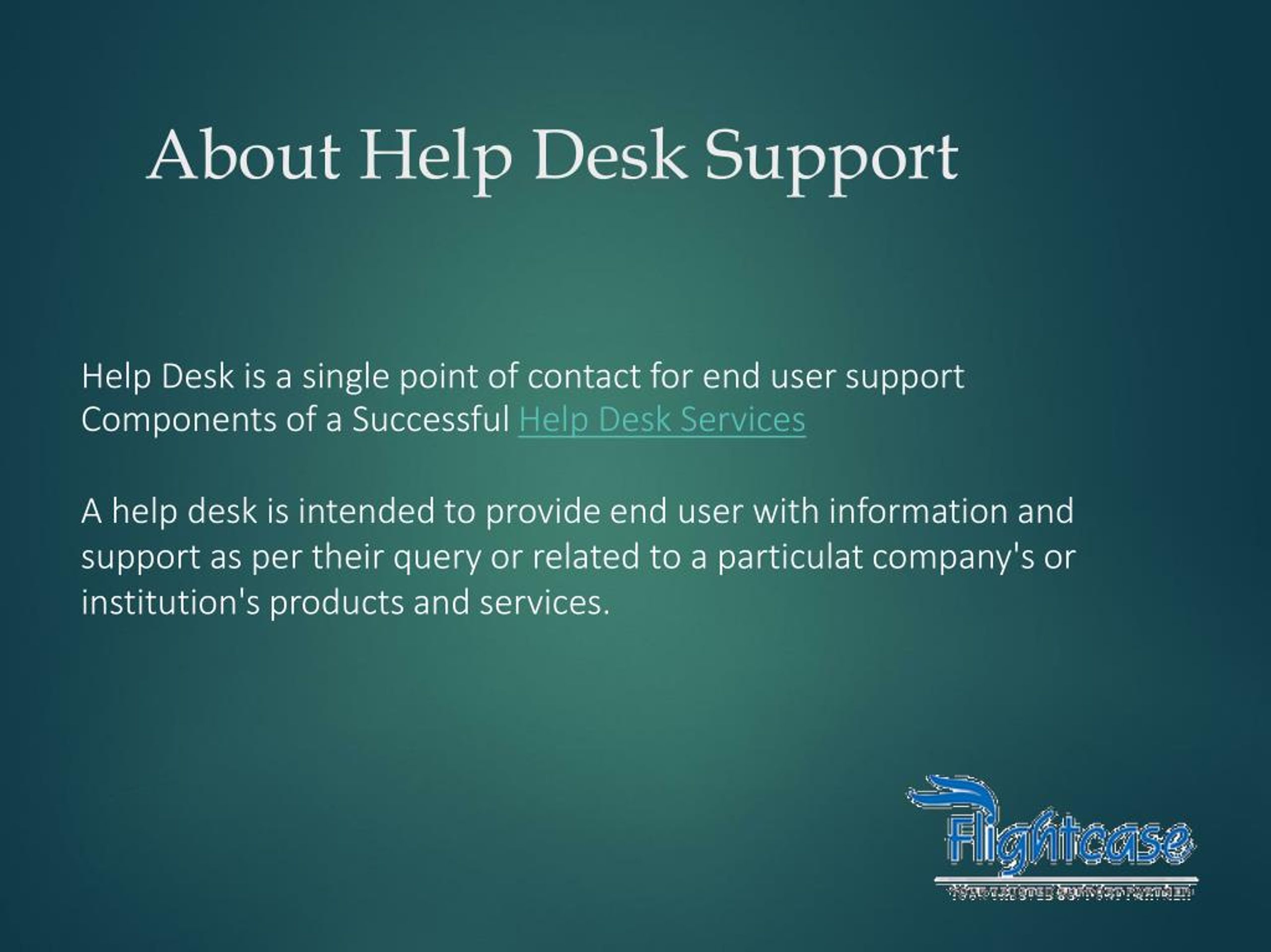 help desk presentation ppt