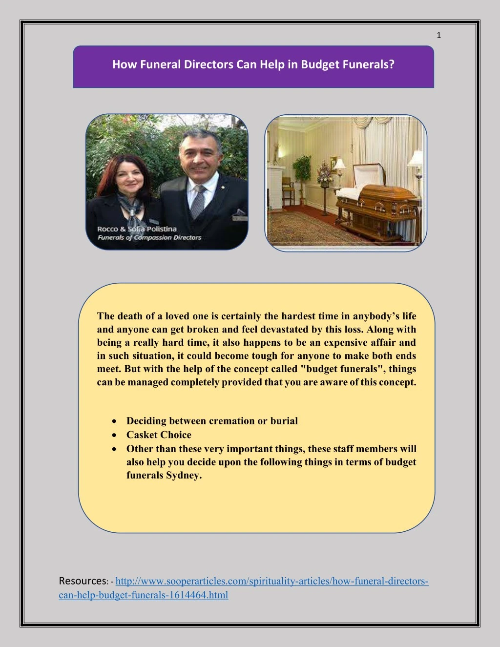 Ppt How Funeral Directors Can Help In Budget Funerals