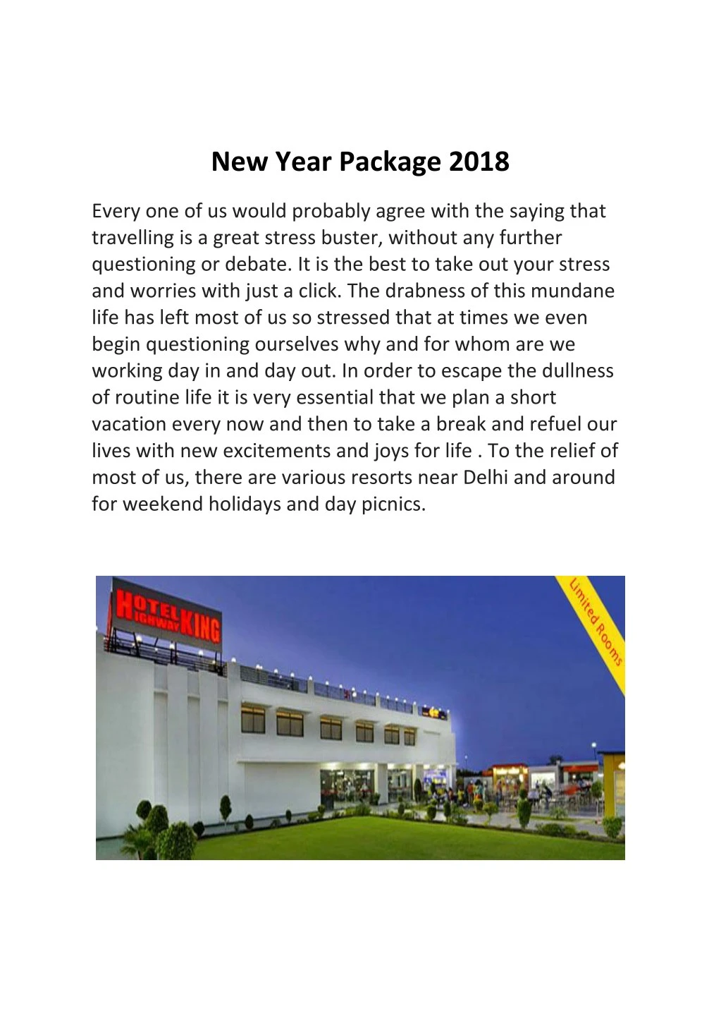 new year package 2018 n.