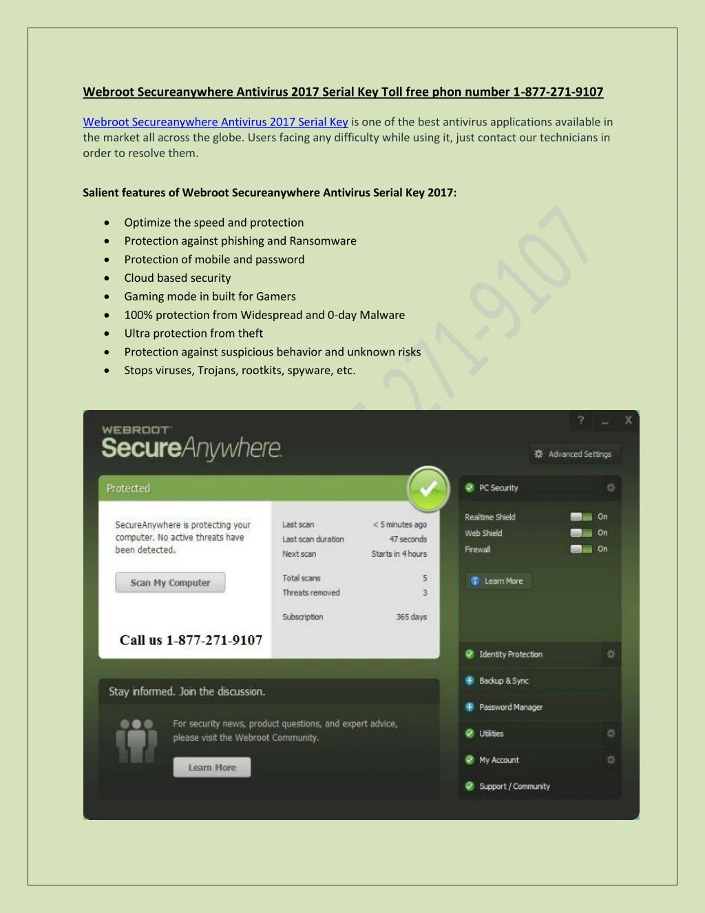 does free webroot secureanywhere keycode