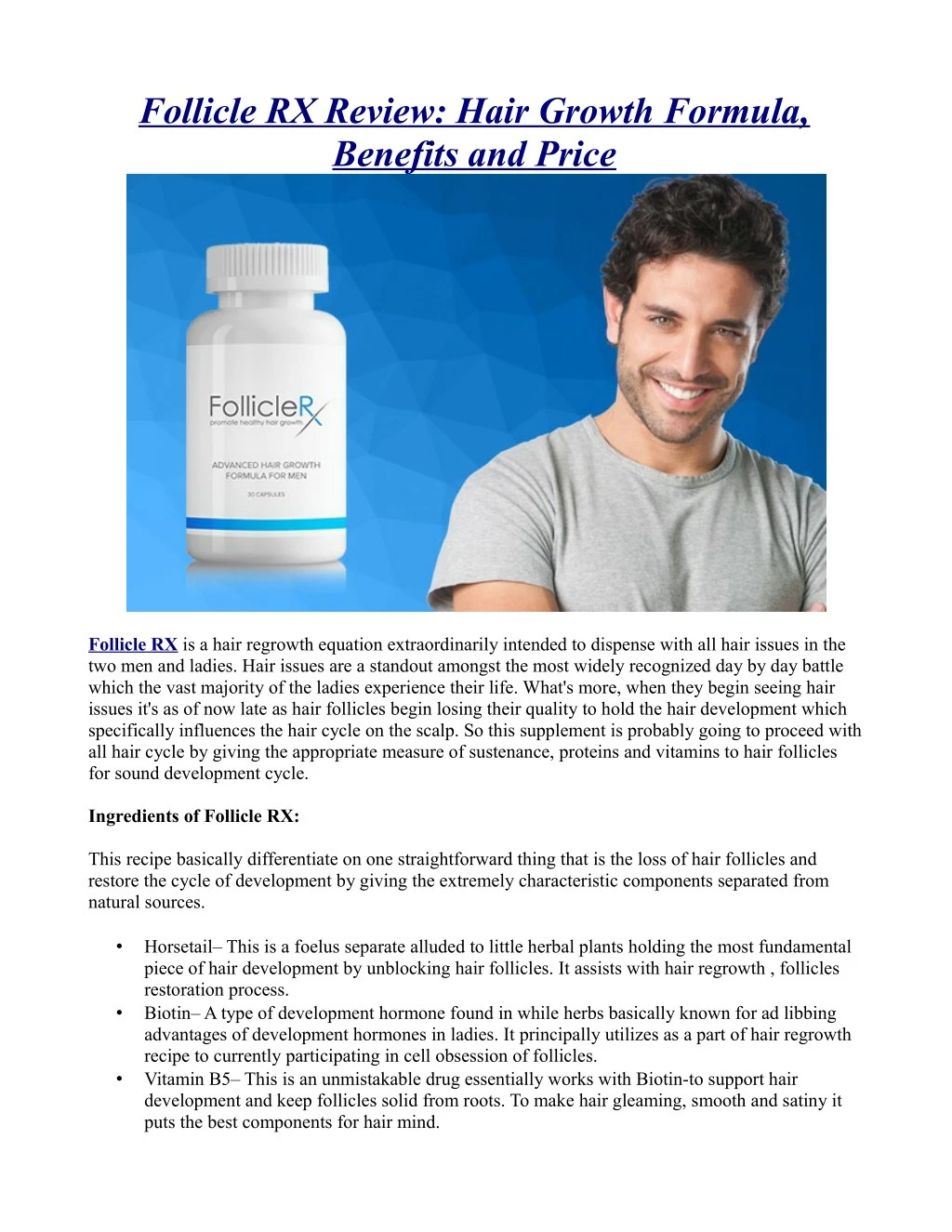 Ppt Follicle Rx Review Hair Growth Formula Benefits And Price