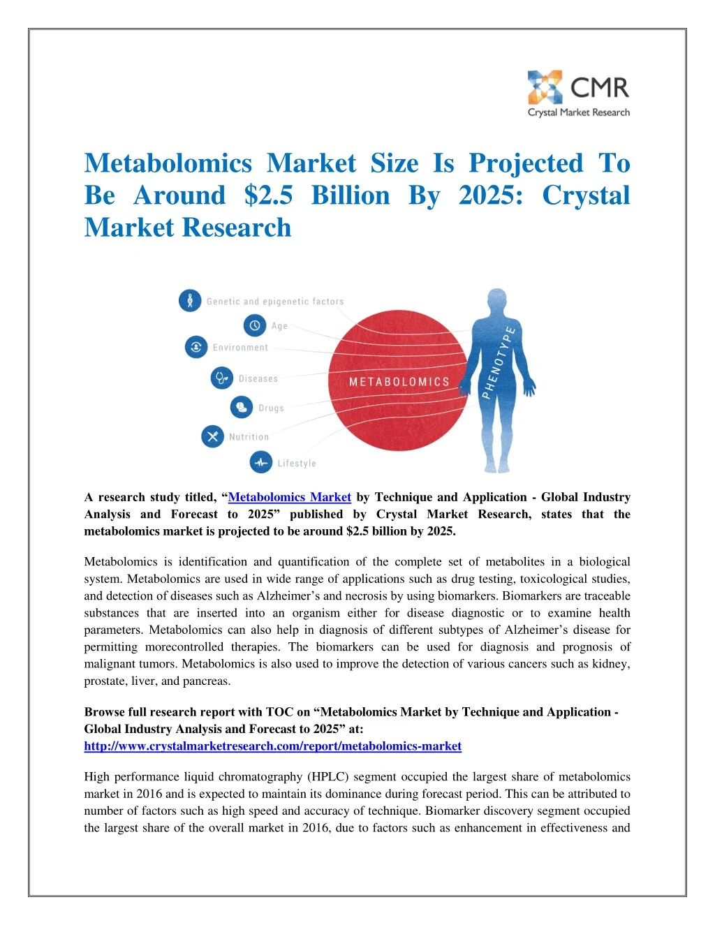 PPT Metabolomics Market Size Is Projected To Be Around 2.5 Billion