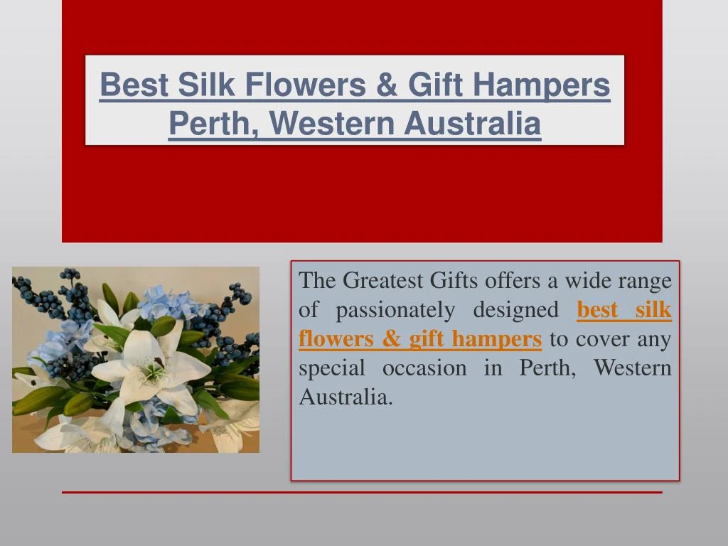 best silk flowers gift hampers perth western australia n.