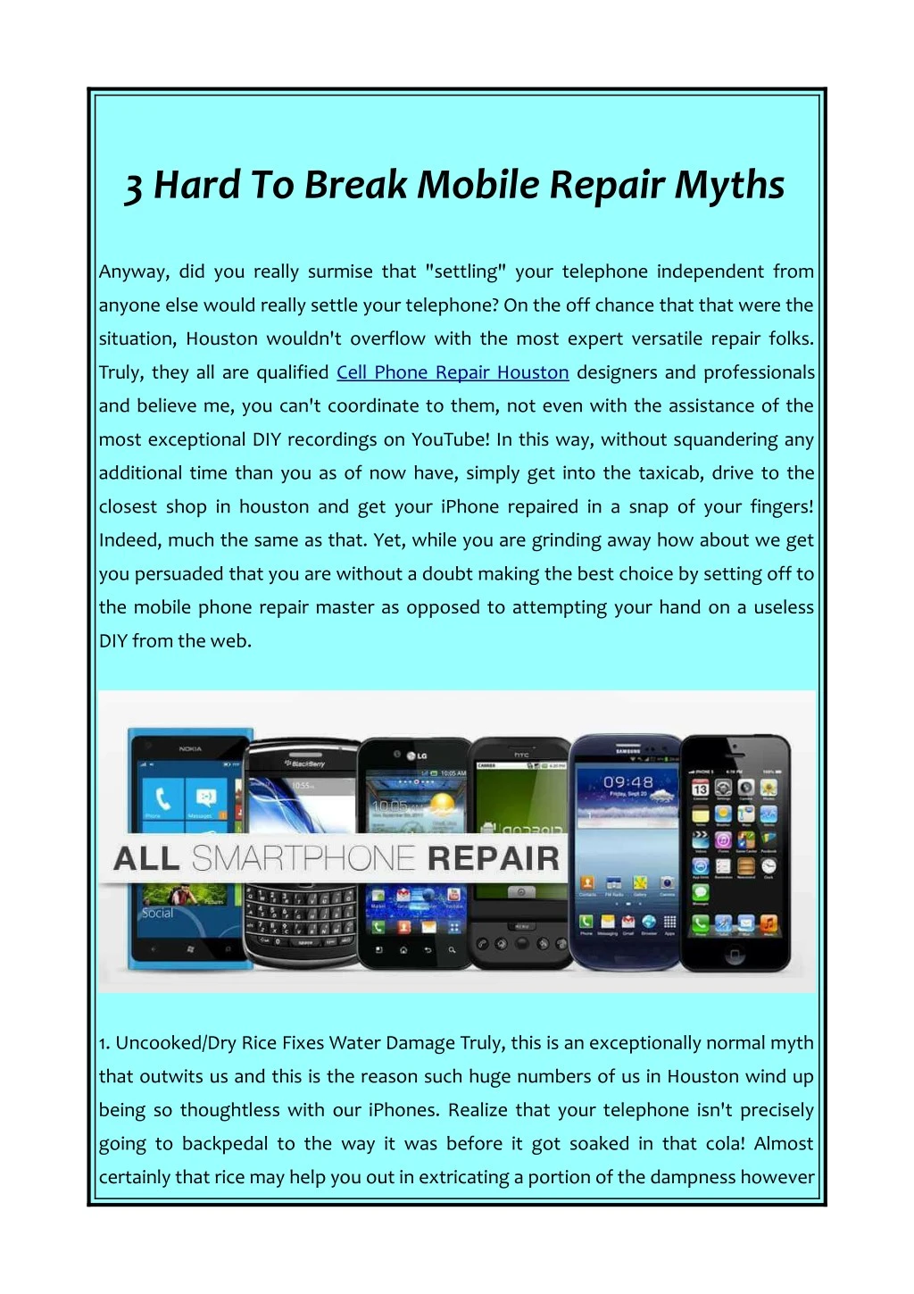 3 hard to break mobile repair myths n.