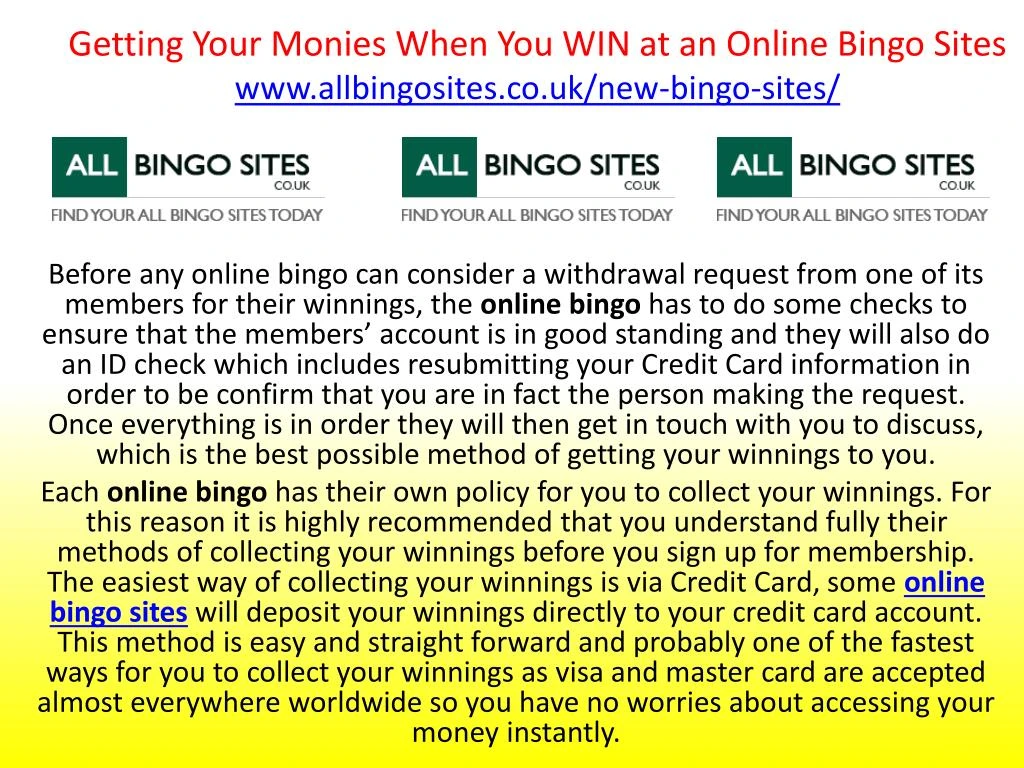 getting your monies when you win at an online bingo sites www allbingosites co uk new bingo sites n.