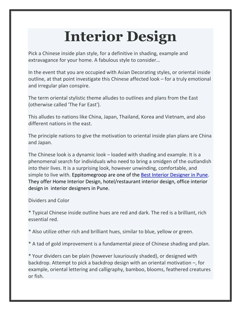 Ppt Interior Design Companies Firms In Pune