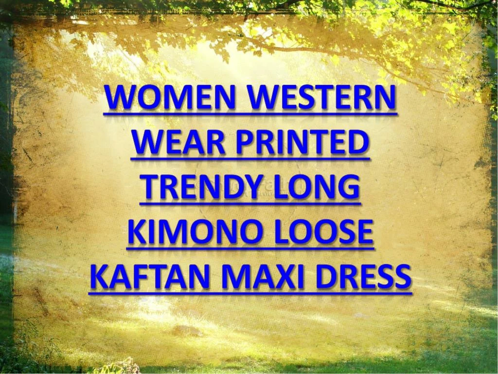 women western wear printed trendy long kimono n.