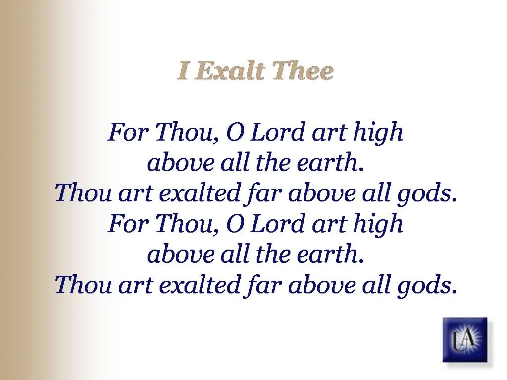 For Thou O Lord Art High Above All The Earth - The Earth Images ...