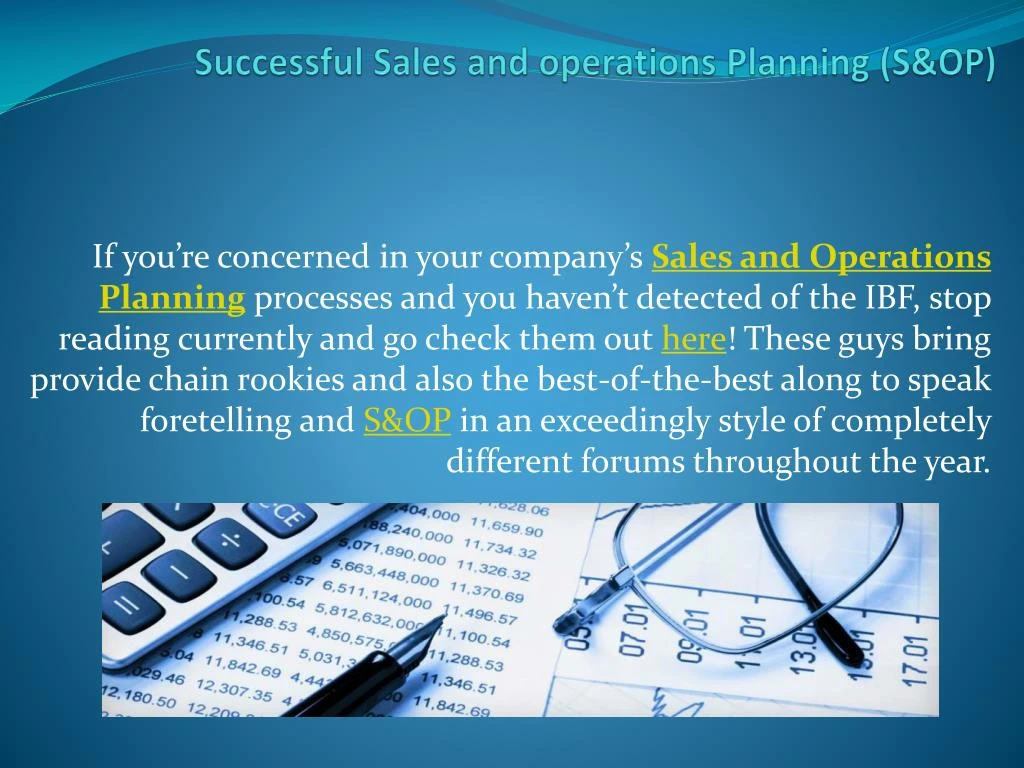 Ppt Successful Sales And Operations Planning S Op Powerpoint Presentation Id