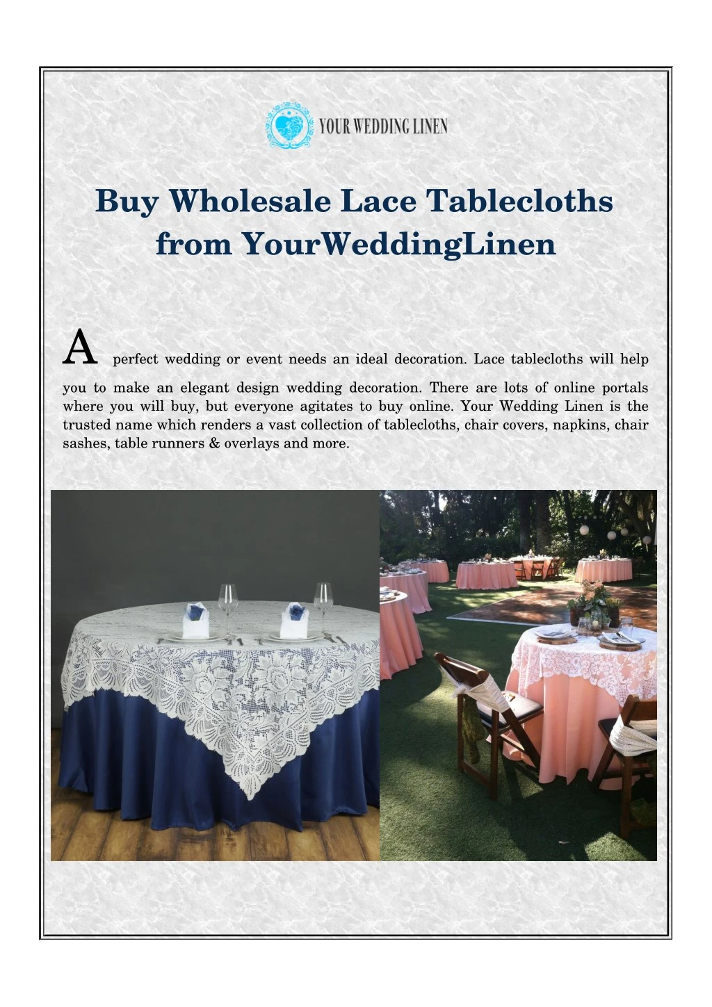 Ppt Buy Wholesale Lace Tablecloths From Yourweddinglinen