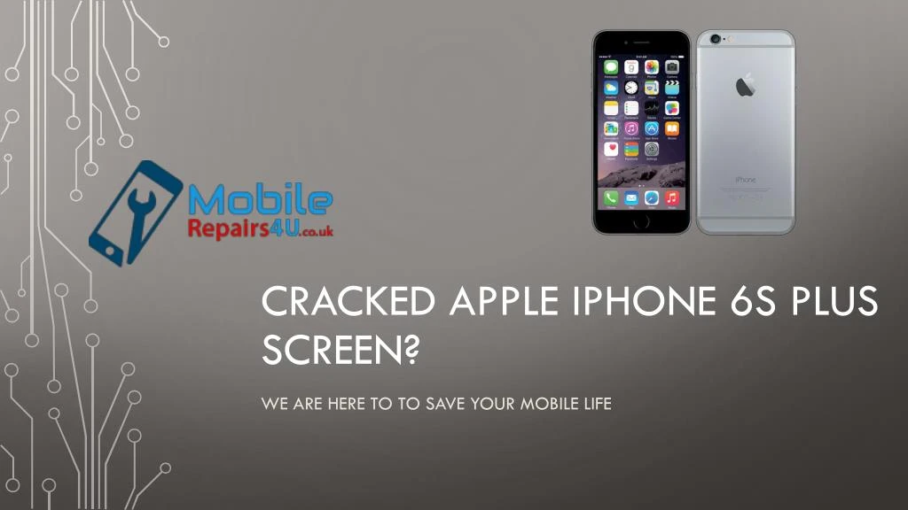 cracked apple iphone 6s plus screen n.