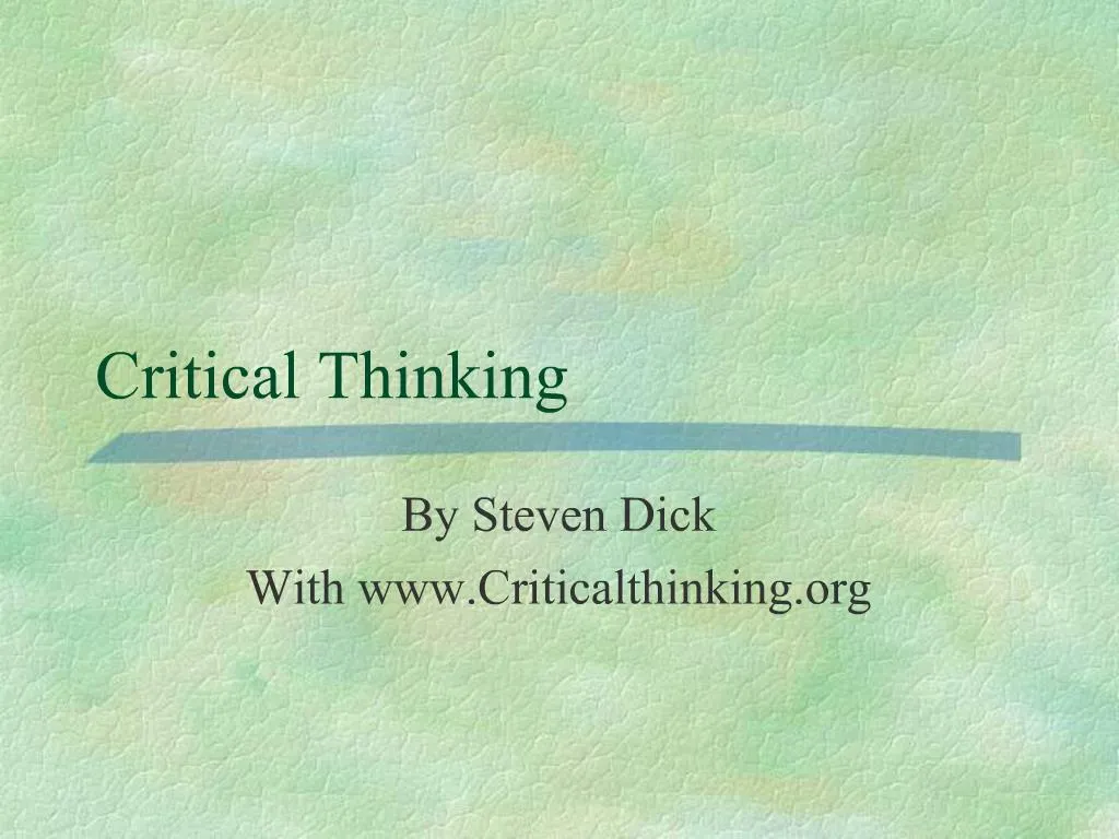 critical thinking powerpoint university of phoenix