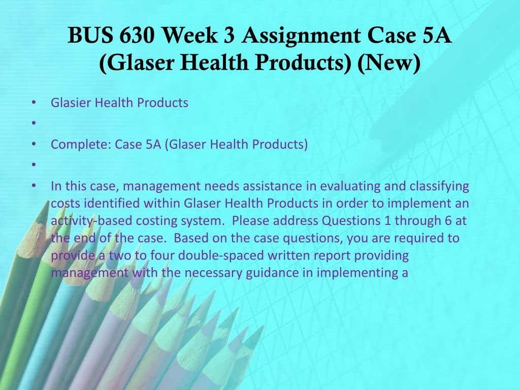 bus 630 week 2 assignment bus 630 week 2 assignment