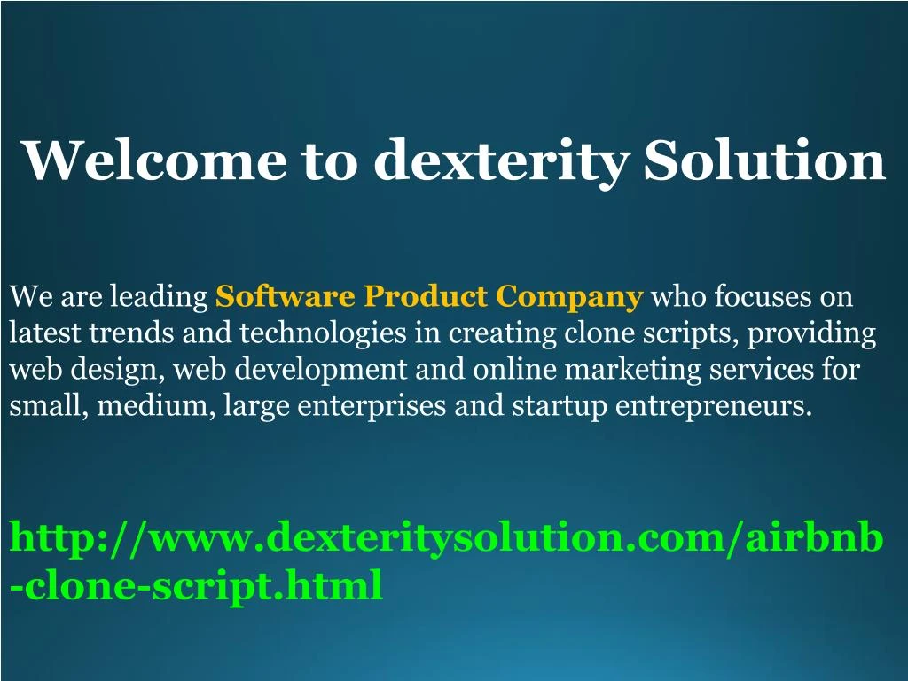 welcome to dexterity solution n.