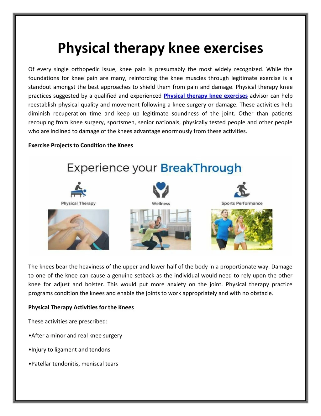 PPT Physical therapy knee exercises PowerPoint Presentation, free