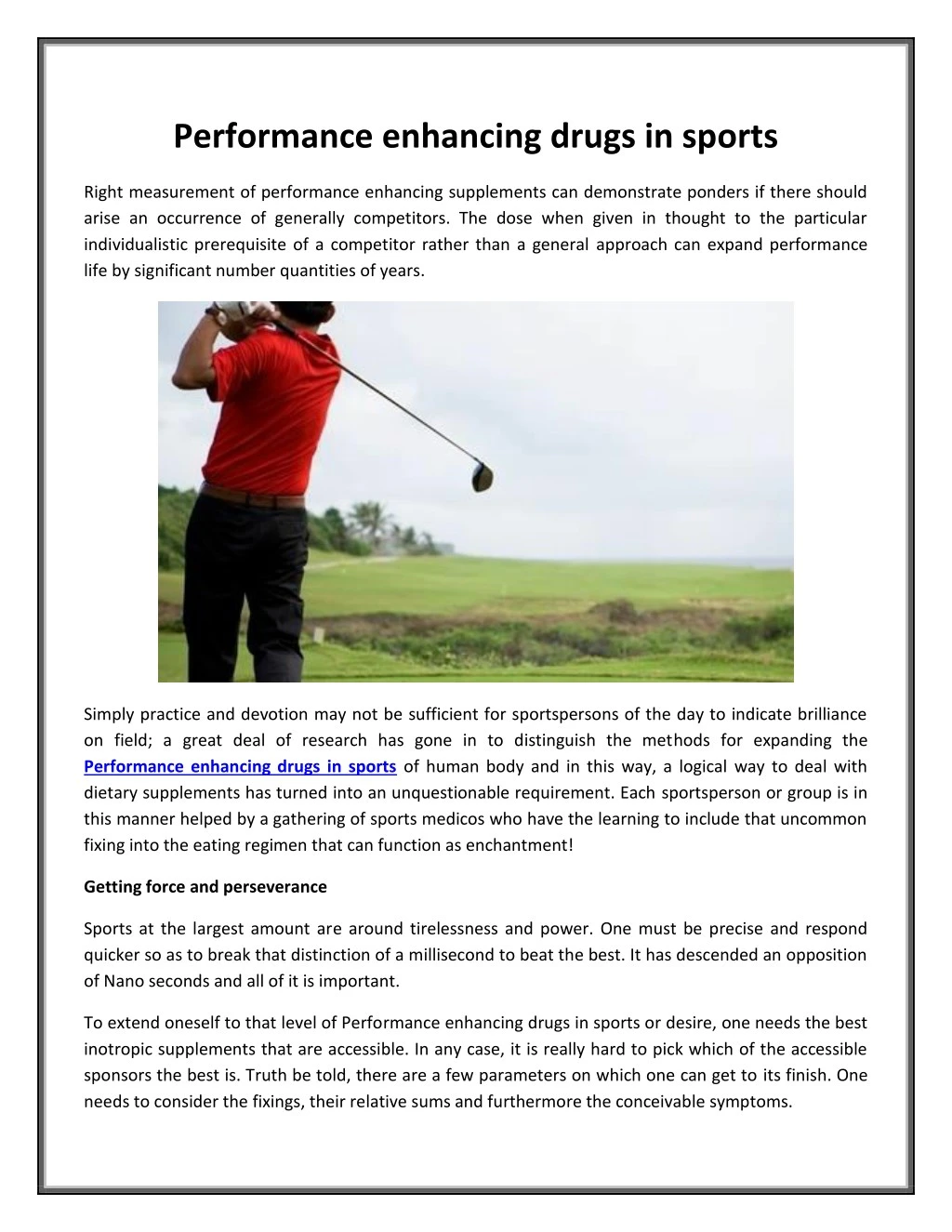 performance enhancing drugs in sports essay