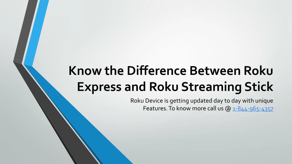 PPT - Know the difference between Roku Express and Roku Streaming stick