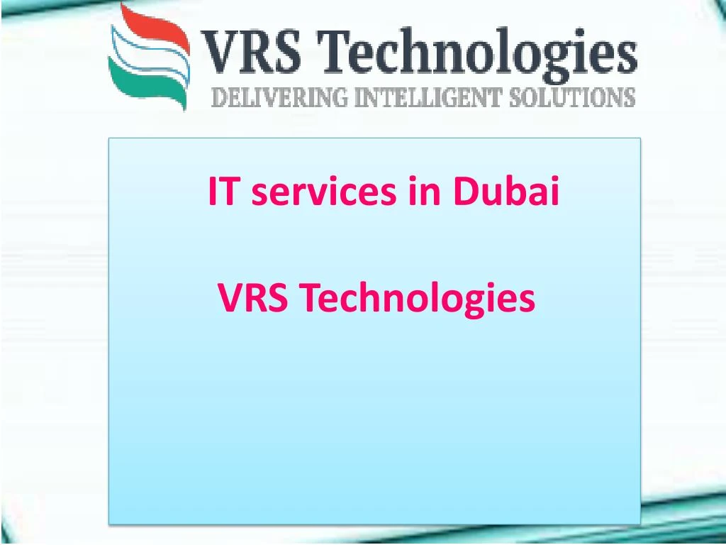 it services in dubai vrs technologies n.