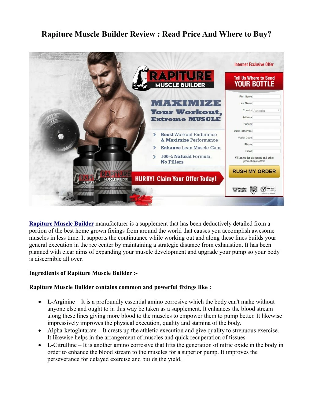 rapiture muscle builder review read price n.