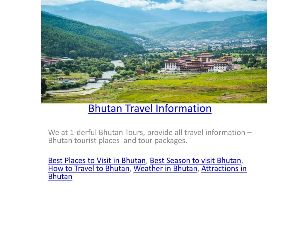bhutan travel information n.