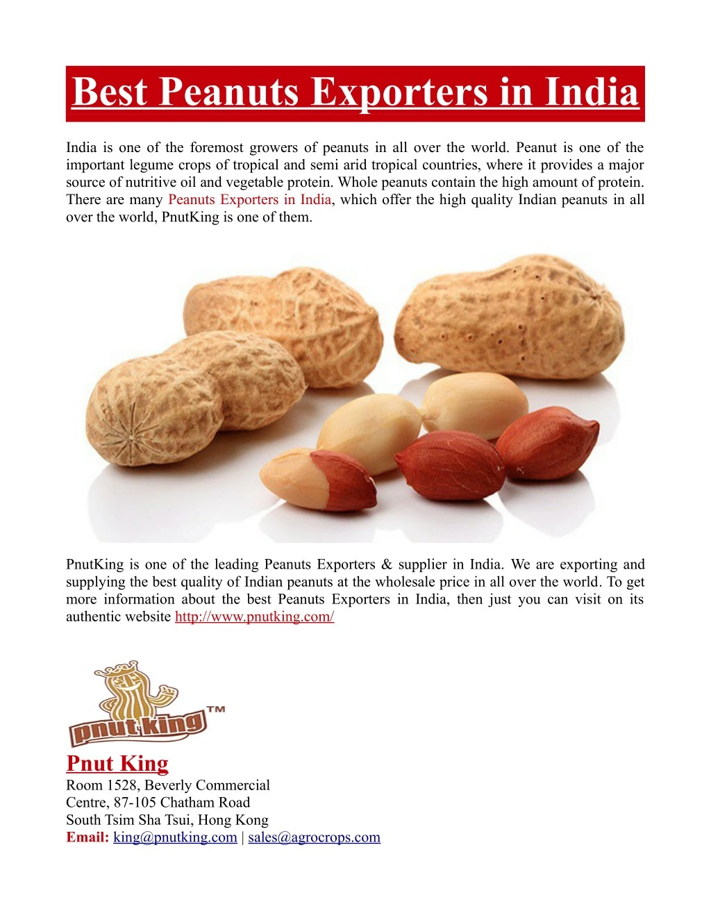 best peanuts exporters in india n.