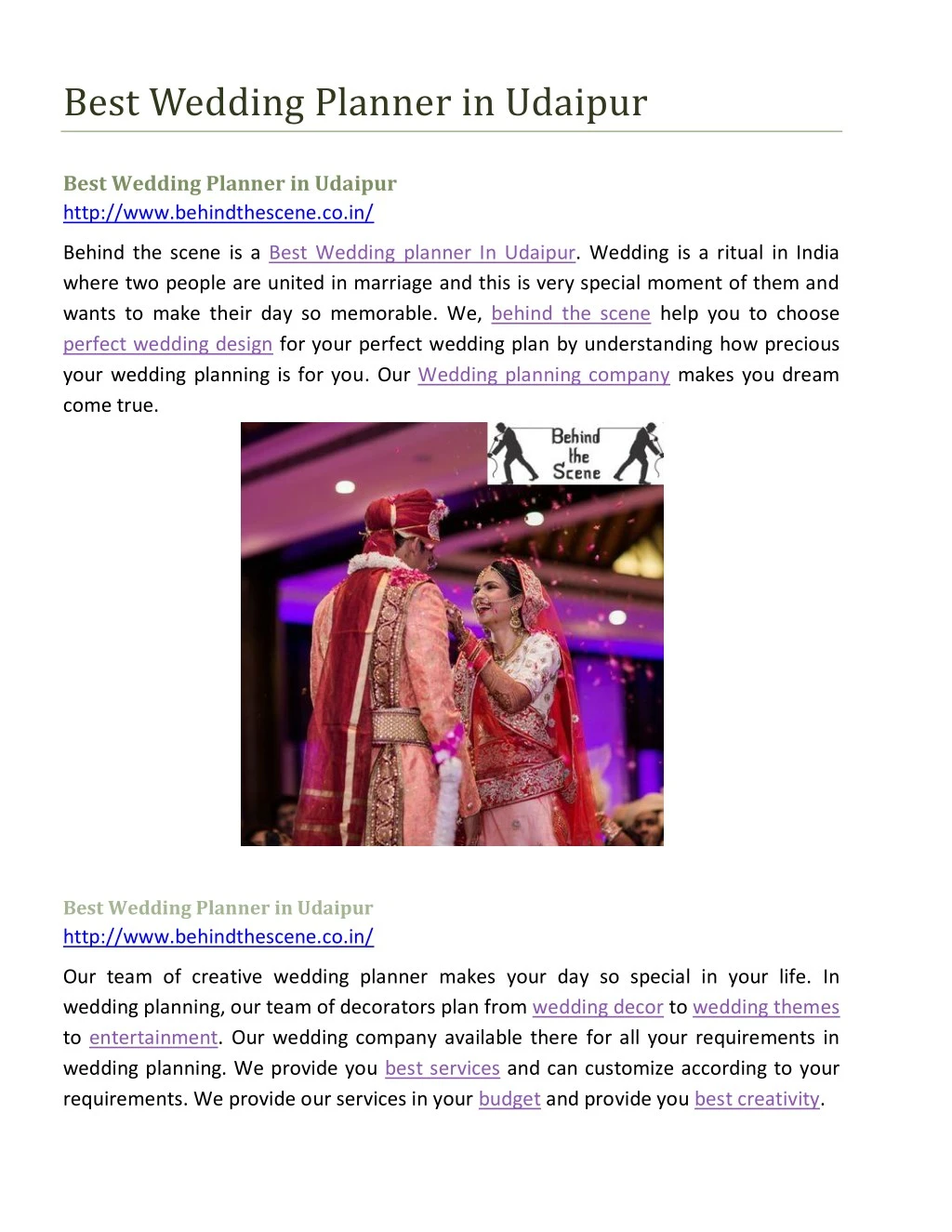 PPT - Best Wedding Planner in Udaipur PowerPoint Presentation, free