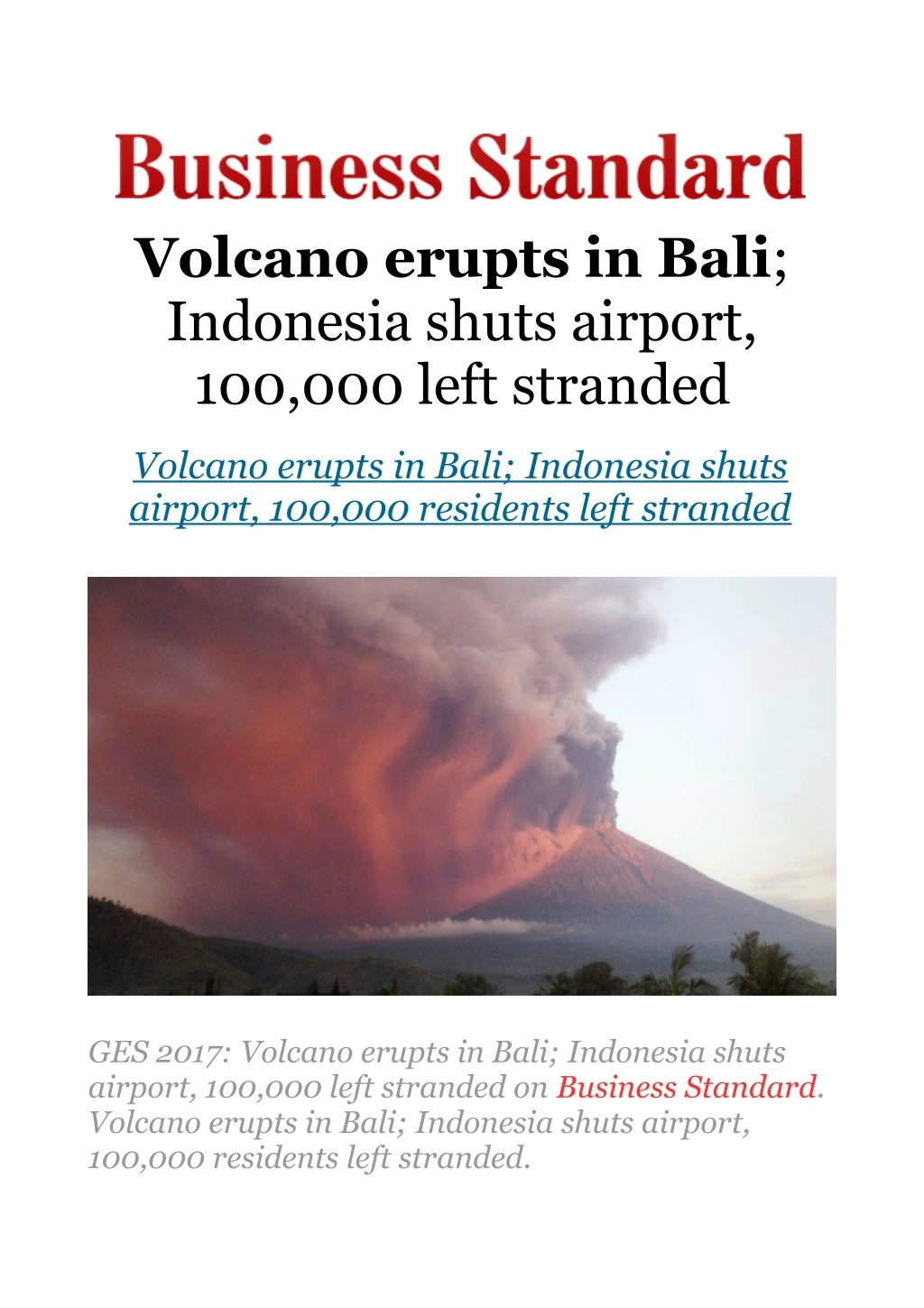 volcano erupts in bali indonesia shuts airport n.